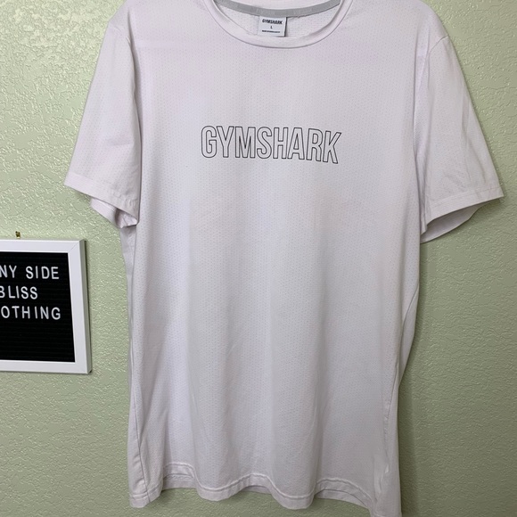 Gymshark Men’s Plain White Graphic Tee Size Large - Picture 2 of 8
